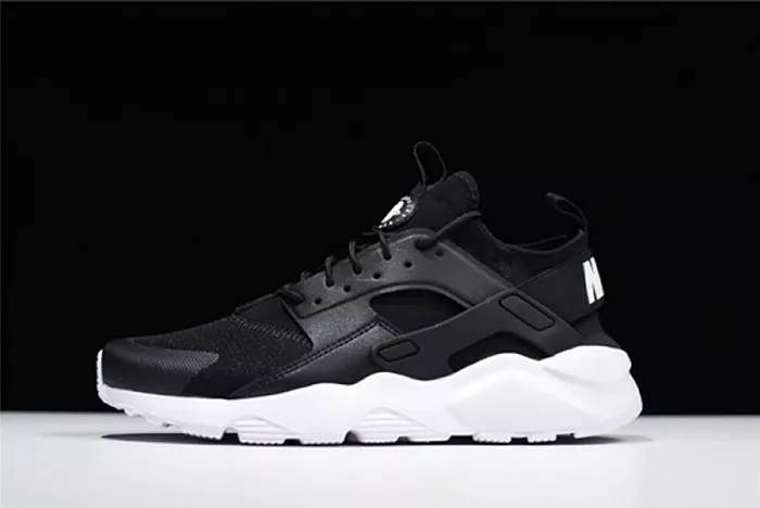 NIKE Mens Huarache Run Ultra Running Shoes Black/White 819685-016