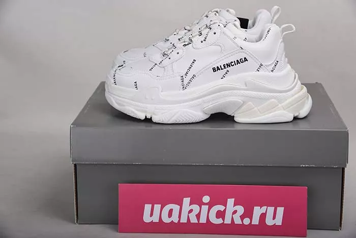 BALENCIAGA TRIPLE S TRAINERS WHITE LETTERS 541624 W09O1 8013